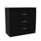 Tuhome Melia Three Drawer Dresser, Superior Top, Metal Hardware, Black CLW6466 - alternate 5